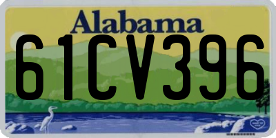 AL license plate 61CV396