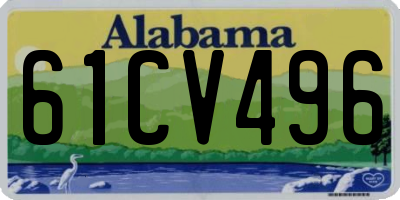 AL license plate 61CV496