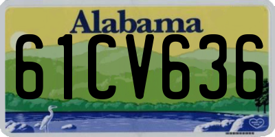 AL license plate 61CV636