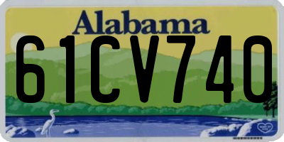 AL license plate 61CV740