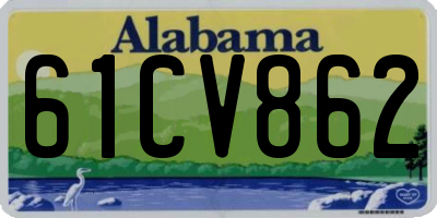 AL license plate 61CV862