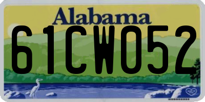 AL license plate 61CW052