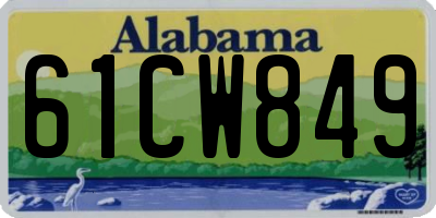 AL license plate 61CW849