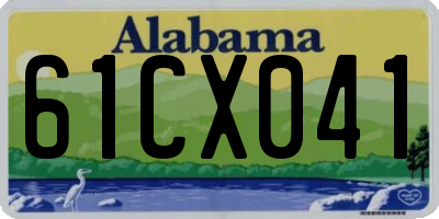 AL license plate 61CX041