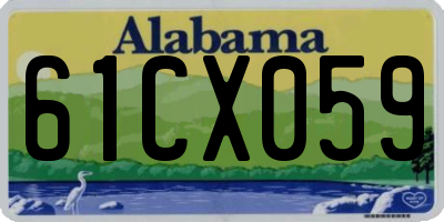AL license plate 61CX059