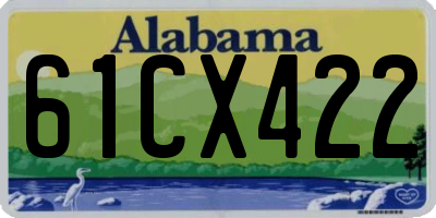 AL license plate 61CX422