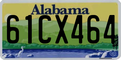 AL license plate 61CX464