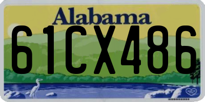 AL license plate 61CX486