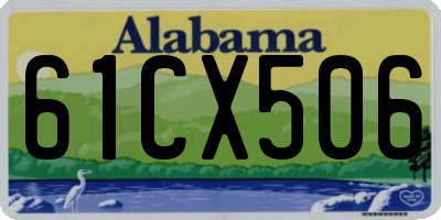 AL license plate 61CX506