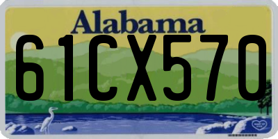 AL license plate 61CX570
