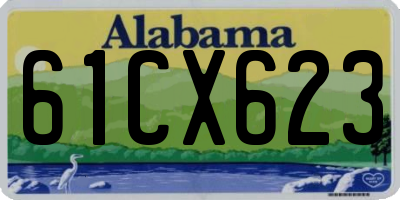 AL license plate 61CX623