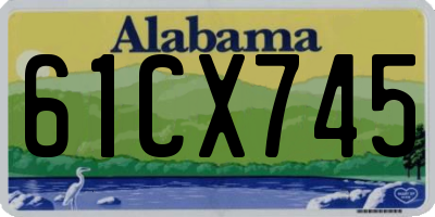 AL license plate 61CX745