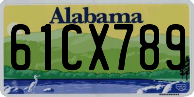 AL license plate 61CX789