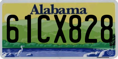 AL license plate 61CX828