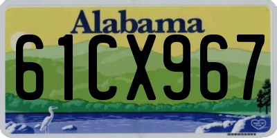 AL license plate 61CX967