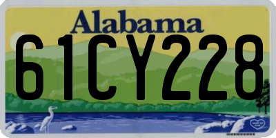AL license plate 61CY228