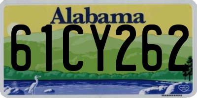 AL license plate 61CY262