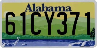 AL license plate 61CY371