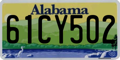 AL license plate 61CY502