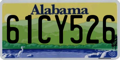 AL license plate 61CY526