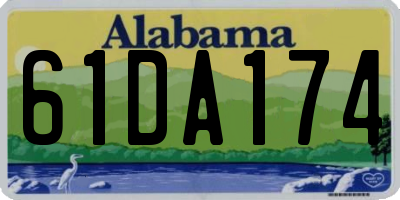 AL license plate 61DA174