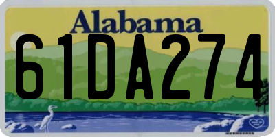 AL license plate 61DA274