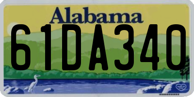 AL license plate 61DA340
