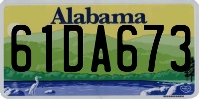 AL license plate 61DA673