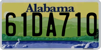 AL license plate 61DA710