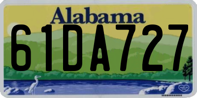 AL license plate 61DA727