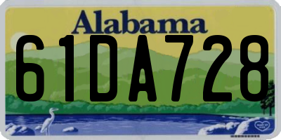 AL license plate 61DA728