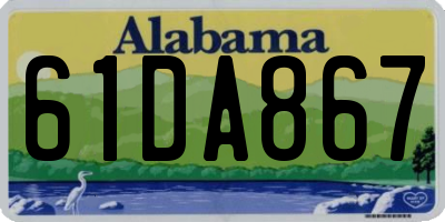 AL license plate 61DA867