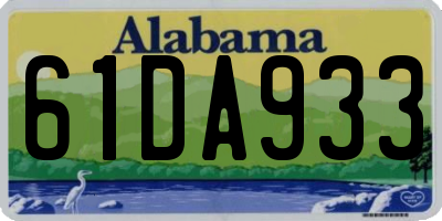 AL license plate 61DA933