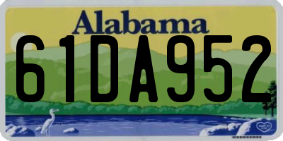AL license plate 61DA952