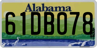 AL license plate 61DB078