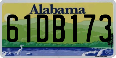 AL license plate 61DB173