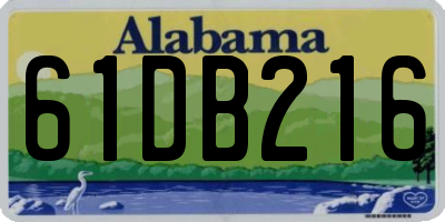 AL license plate 61DB216