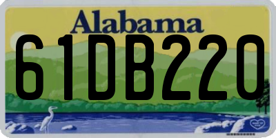 AL license plate 61DB220