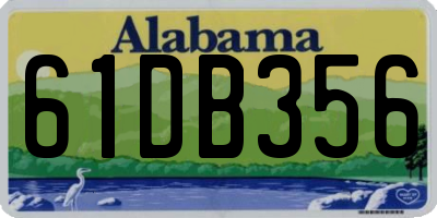 AL license plate 61DB356