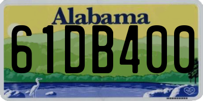 AL license plate 61DB400
