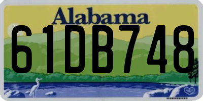 AL license plate 61DB748