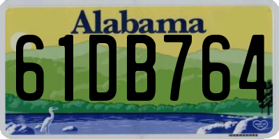 AL license plate 61DB764