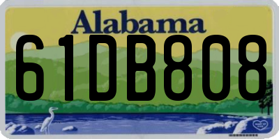 AL license plate 61DB808