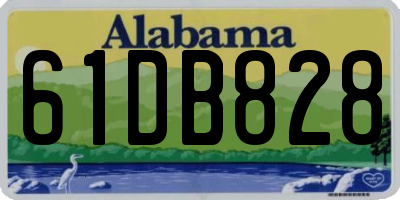 AL license plate 61DB828