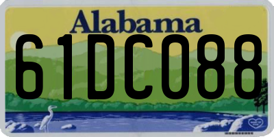 AL license plate 61DC088