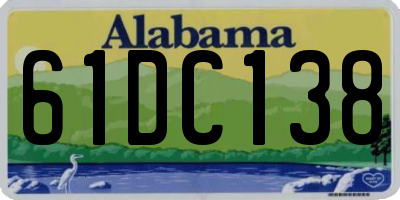 AL license plate 61DC138