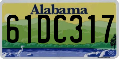 AL license plate 61DC317
