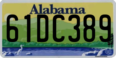 AL license plate 61DC389