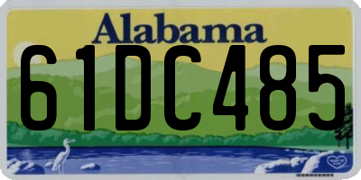AL license plate 61DC485