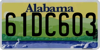 AL license plate 61DC603